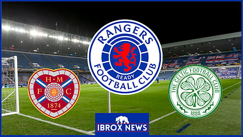 Rangers and Celtic are closely followed by Hearts in the league table