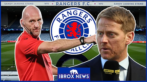Bobby Madden and Michael Stewart disagreed over the Ibrox incident