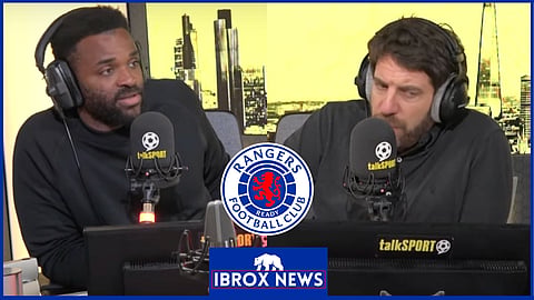 Andy Goldstein and Darren Bent discussed Rangers. Credit: talkSPORT