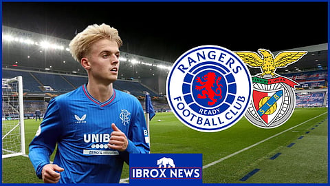 Rangers forward Ross McCausland was unable to make an impact against Benfica