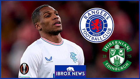 Dujon Sterling went off injured in Rangers versus Hibs