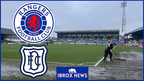 Dens Park pitch ahead of the postponed Dundee v Rangers game. Credit: Ian Crocker