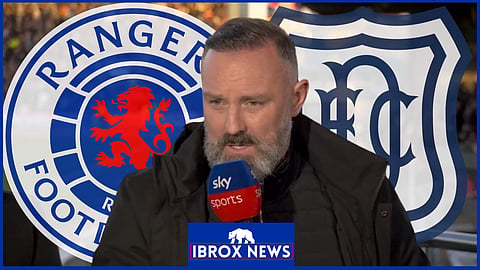 Kris Boyd reacted to a Rangers v Dundee moment [Credit: Sky Sports]