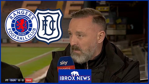 Kris Boyd was critical of Rangers after their draw v Dundee. [Credit: Sky Sports]