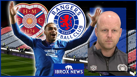 Cyriel Dessers fired Rangers past Steven Naismith's Hearts - Credit BBC Sport Scotland via X