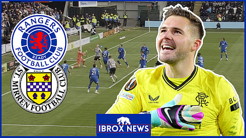 Rangers keeper Jack Butland impressed against St Mirren. 
Credit: Sky Sports Football