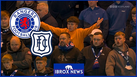 Rangers fans were not happy after the draw v Dundee. Credit: BBC Sportscene