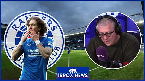 Tom English slams Fabio Silva in Rangers v Celtic. Credit: BBC Sportscene