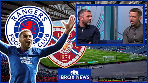 Cyriel Dessers scored twice for Rangers in the win over Hearts [credit: BBC Scotland]