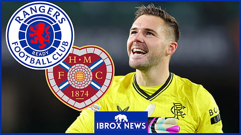 Jack Butland made an important save as Rangers saw off Hearts at Hampden Park