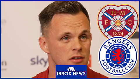 Hearts striker Lawrence Shankland has been linked with Rangers [Credit: PLZ Soccer via X]