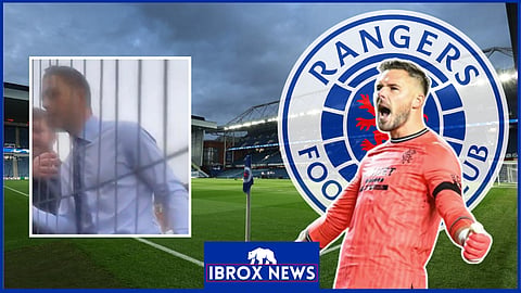 Jack Butland involved in fan altercation outside Ibrox after Rangers v Kilmarnock. Credit: The Scottish Sun
