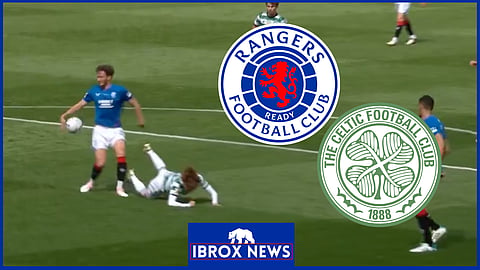 Rangers defender Ben Davies could have conceded a penalty against Celtic. 
Credit: BBC Sport Scotland