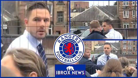 Jack Butland was involved in an exchange of words with a Rangers fan [Credit: TikTok user @jemma5611]