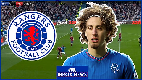 Rangers forward Fabio Silva was at the centre of controversy v Kilmarnock. 
Credit: Sky Sports Football