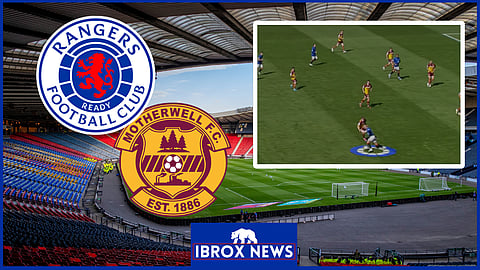 Vaclav Cerny in Rangers v Motherwell. Credit: BBC Sportscene