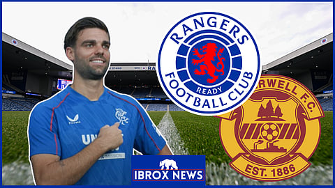 Robin Propper finally started for Rangers v Motherwell. Credit: Rangers YouTube channel