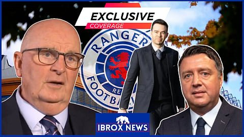 Rangers still have no chief executive since James Bisgrove left [Credit Sky Sports Scotland and PLZ Soccer]