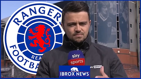 Gordon Duncan reporting for Sky Sports on Rangers [credit: Sky Sports News on YouTube]