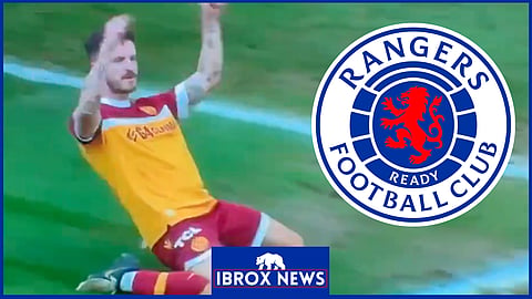 Andy Halliday scores the winner for Motherwell v Hibs [Credit: mr8man on X]