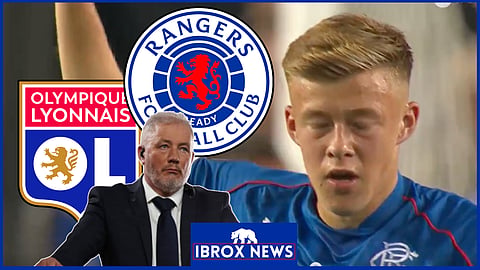 Connor Barron made a major error for Rangers against Lyon [Credit TNT Sports]