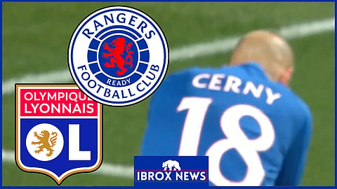 Vaclav Cerny had another horrible miss for Rangers vs Lyon [Credit TNT Sports]
