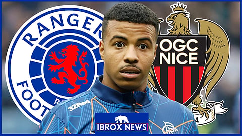 Rangers ace Hamza Igamane scored two against Nice [Credit: Imago]