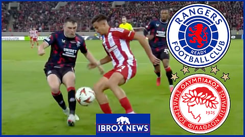 John Souttar was strong for Rangers in the draw at Olympiacos [Credit TNT Sports]