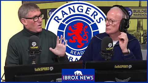 Jim White and Simon Jordan clash about Rangers [credit: talkSPORT on YouTube] 
