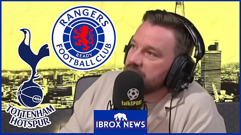 Jamie O'Hara face palms in new image during Rangers v Tottenham [Credit: talkSPORT]