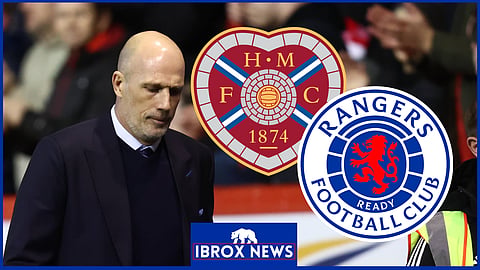 Philippe Clement was jeered during Rangers v Hearts [Credit: Imago]