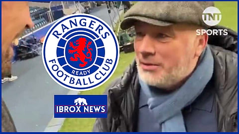 Peter Crouch leaves McCoist shocked before Rangers v Tottenham. [Credit: TNT Sports on X]
