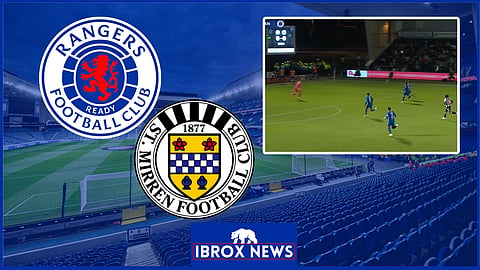 Jack Butland was involved in a flashpoint in St Mirren v Rangers (Credit: Premier Sports on X)