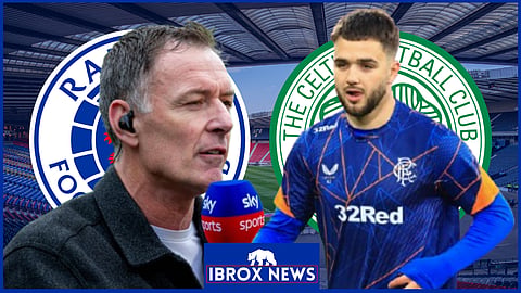 Nico Raskin wow Chris Sutton in Rangers v Celtic. (Credit - Imago)
