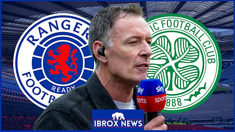 Chris Sutton reacts to Rangers v Celtic footage. (Credit - Imago)