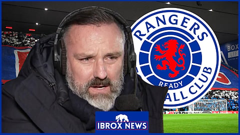 Kris Boyd reacts to the Rangers protests during the St Johnstone clash [Credit: Sky Sports News]
