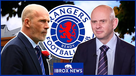 Patrick Stewart has yet to sack Philippe Clement as Rangers manager. Credit: Imago / Rangers YouTube