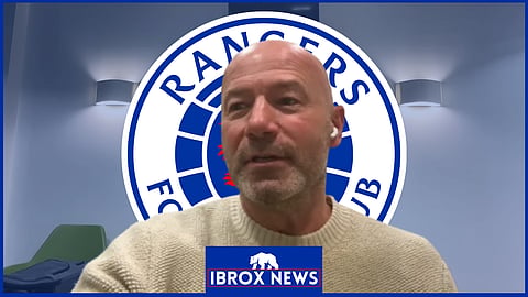 Alan Shearer speaks on Rangers. (Credit: The Rest Is Football on YouTube)