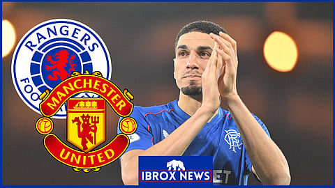 Rangers star Leon Balogun went off injured against Manchester United (Credit: Imago)