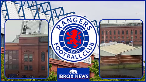 Rangers stadium Ibrox impacted by Storm Eowyn. Credit: X