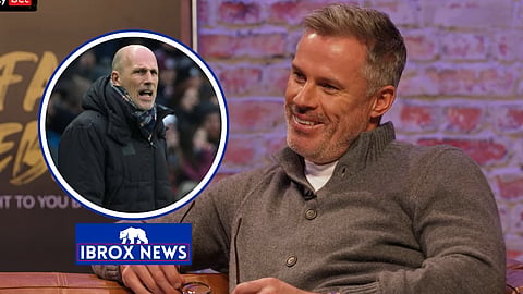 Jamie Carragher takes sly dig at Rangers. (Credit - The Overlap on YouTube/Imago)