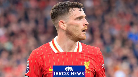 Liverpool defender Andy Robertson has reacted to Rangers defeat (credit: Imago)
