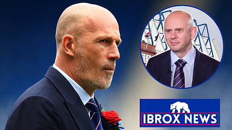 Philippe Clement and Patrick Stewart. (Credit: Imago and Rangers YouTube)