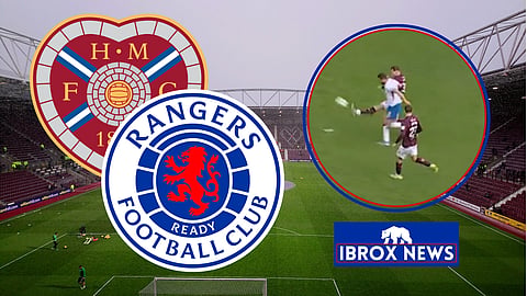 Hearts defender Jamie McCart scored two own goals v Rangers [credit: Sky Sports Football]
