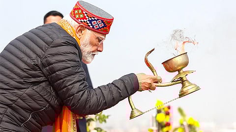 Indian PM Modi takes Maha Kumbh dip for divine blessings