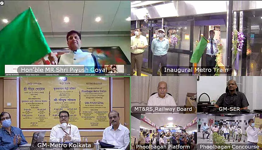 Piyush Goyal, Union Minister of Railways and Commerce & Industry inaugurated Phoolbagan Metro station of East-West Metro through video conference. The Indian Railways is pulling out all stops to regain the ground it has lost to the road transport sector.