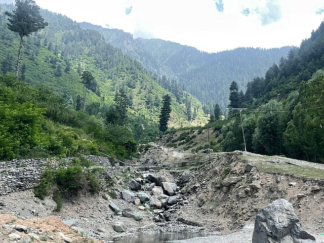 As the springs dry, so does a way of life. Streams like this one now hold only fragments of the water that once flowed freely through Kashmir
