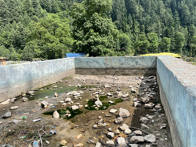 Built to hold spring water, this reservoir now collects dust and debris