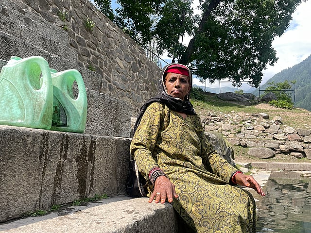 What was once a place of community and chatter is now a quiet stop on Khurshi Begum’s daily struggle for water