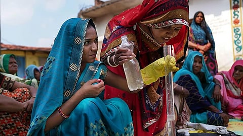 Women and youth trained to lead the entire process of community water management – from planning to supply, operations and maintenance and to educate communities on water-quality issues. 